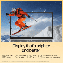 HP Thin and Light Laptop | AMD Ryzen 7 | 16 GB | 512 GB SSD | Windows 11 Home | 15.6 Inch | Natural Silver | 15-FC0476AU