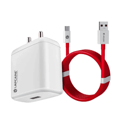 Lapcare Thursty USB Supervooc Multi Wall Charger | USB to Type-C Inside Cable | 100W | LQW-413