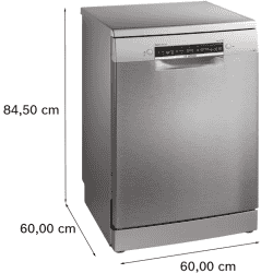 Bosch Series 6 free standing dishwasher | Stainless Steel Silver Inox | SMS6HMI01I