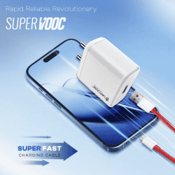 Lapcare Thursty USB Supervooc Multi Wall Charger | USB to Type-C Inside Cable | 100W | LQW-413