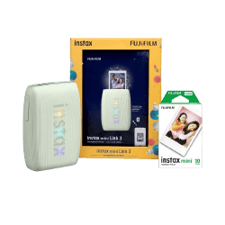 Fujifilm instax Mini Link 3 | Smartphone Photo Printer Starter Kit | Green