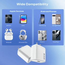 Lapcare Thursty USB Supervooc Multi Wall Charger | USB to Type-C Inside Cable | 100W | LQW-413