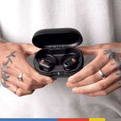 Skullcandy Push ANC Active Earbuds | Rapid Charge | Black Orange