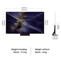 Samsung 4K Ultra HD Smart OLED TV | 138 cm (55 inches) | Graphite Black | QA55S90FAULXL