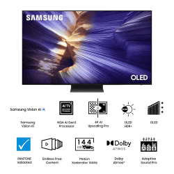 Samsung 4K Ultra HD Smart OLED TV | 138 cm (55 inches) | Graphite Black | QA55S90FAULXL
