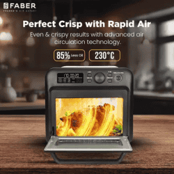 Faber Air Fryer Oven | 15 Function Air Fryer | 1500 W | FAO 20L BK 15DF