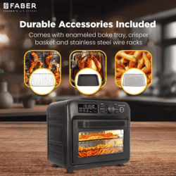 Faber Air Fryer Oven | 15 Function Air Fryer | 1500 W | FAO 20L BK 15DF