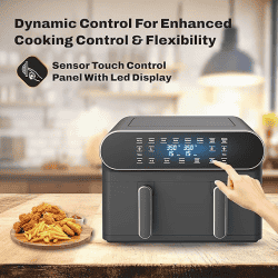 Havells Prolife Delicia Digital Air Fryer | 10.5 L | 1700 W | 8 Auto Pre-set Menu | Black