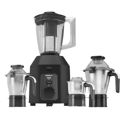 Havells Hexo Plus Mixer Grinder | 1100 W | 4 Jars | Black