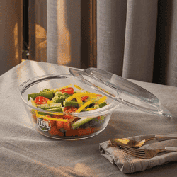Iveo Borosilicate Glass Casserole | IVBMCAS1000RD