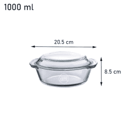 Iveo Borosilicate Glass Casserole | IVBMCAS1000RD