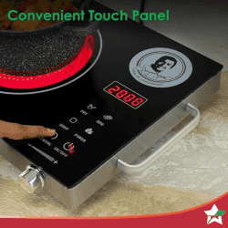 Wonderchef Easy Cook Infrared Induction Cooktop | LED Digital Panel | Smart Touch Buttons | 2200 W