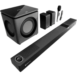 Zebronics Juke Bar Wireless Subwoofer & Satellite Bluetooth Soundbar | 1100 W | Black