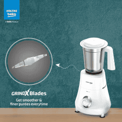 Voltas Beko Mixer Grinder | 3 Jars | 500 W | White | G5003HP-WH
