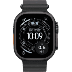 Apple Watch Ultra 3 | GPS + Cellular | 49mm | Black Titanium Case Black Ocean Band | Medium | Black Strap | MF0J4HN/A