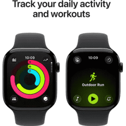 Apple Watch Series 11 | GPS | 46mm | Black Aluminium Case Black Sport Band  | S/M | Black Strap | MEUW4HN/A