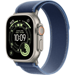 Apple Watch Ultra 3 | GPS + Cellular | 49mm | Titanium Case Blue/Bright Blue Trail Loop | S/M | Blue/Bright Blue Strap | MEWR4HN/A
