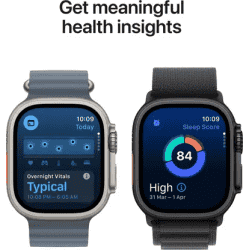 Apple Watch Ultra 3 | GPS + Cellular | 49mm | Black Titanium Case Black Ocean Band | Medium | Black Strap | MF0J4HN/A