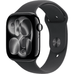 Apple Watch Series 11 | GPS | 46mm | Black Aluminium Case Black Sport Band  | S/M | Black Strap | MEUW4HN/A