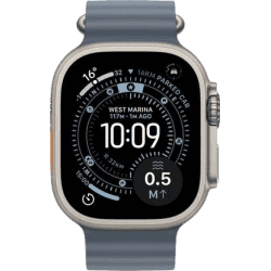 Apple Watch Ultra 3 | GPS + Cellular | 49mm | Natural Titanium Case Anchor Blue Ocean Band | Anchor Blue Strap | MEWH4HN/A