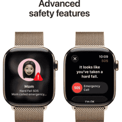 Apple Watch Series 11 | GPS + Cellular | 42mm | Gold Titanium Case Gold Milanese Loop | MF8Y4HN/A