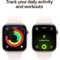 Apple Watch Series 11 | GPS | 46mm | Rose Gold Aluminium Case Light Blush Sport Band  | S/M | Light Blush Strap | MEV64HN/A