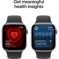 Apple Watch Series 11 | GPS | 46mm | Space Grey Aluminium Case Black Sport Band  | S/M | Black Strap | MEV04HN/A