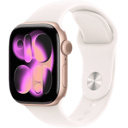 Apple Watch Series 11 | GPS | 46mm | Rose Gold Aluminium Case Light Blush Sport Band  | S/M | Light Blush Strap | MEV64HN/A