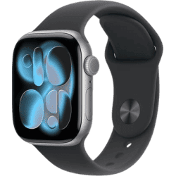 Apple Watch Series 11 | GPS | 46mm | Space Grey Aluminium Case Black Sport Band  | S/M | Black Strap | MEV04HN/A
