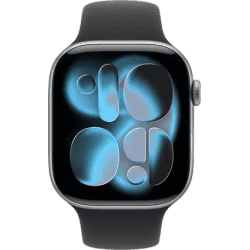 Apple Watch Series 11 | GPS + Cellular | 46mm | Grey Aluminium Case Black Sport Band | M/L | Black Strap | MFCA4HN/A