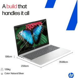 HP Thin and Light Laptop | Intel Core 5 120U | 16 GB | 512 GB SSD | Natural silver | 15-fd0640TU