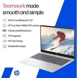 HP Thin and Light Laptop | Intel Core 5 120U | 16 GB | 512 GB SSD | Natural silver | 15-fd0640TU