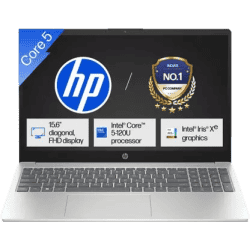 HP Thin and Light Laptop | Intel Core 5 120U | 16 GB | 512 GB SSD | Natural silver | 15-fd0640TU