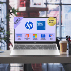 HP 15 Thin and Light Laptop | Intel Core 3 | 14th Gen | 8 GB | 512 GB SSD | 15.6 Inch | Natural Silver | 15-FD1225TU
