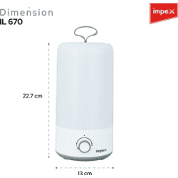 Impex LED Rechargeable Emergency Light | 1800mAh | IL 670