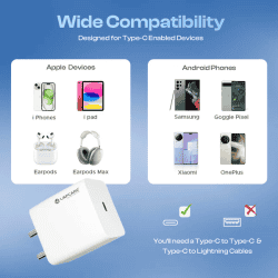 Lapcare THURSTY Superfast Wall Charger | 25W | White