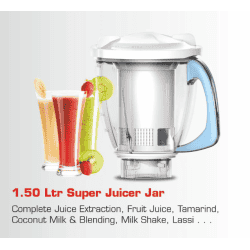 Vidiem Eva Super Blu 750W Mixer Grinder | 4 Jars | Blue