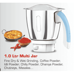 Vidiem Eva Super Blu 750W Mixer Grinder | 4 Jars | Blue