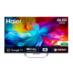 Haier 4K Ultra HD Smart QLED Google TV | S800 Series | 55 Inch | Grey | 55S800QT-P