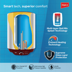Impex Hypo 10 Storage Water Heater | 10L | 2000 W | Red & White