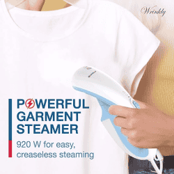 Havells Wrinkly Hand Held Garment Steamer | 920 W | Blue And White