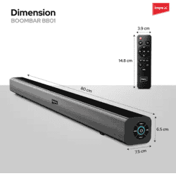 IMPEX Soundbar Boombar BB01 Soundbar | 30 W | AUX | Optical | ARC  | Black