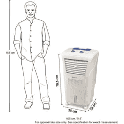 BAJAJ 23 L Room/Personal Air Cooler | COOLEST FRIO | White