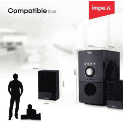 Impex 5.1 Bravo 100 W Multimedia Bluetooth Speaker System | Black