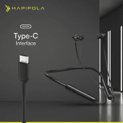 Hapipola Vocal Wireless Neckband | 5 Voice Changing Modes | Black