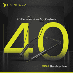 Hapipola Vocal Wireless Neckband | 5 Voice Changing Modes | Black