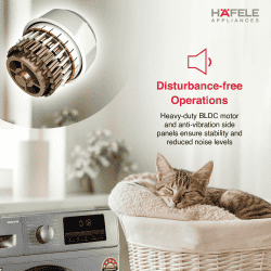 Hafele Amara 8014W Fully Automatic Front Load Washing Machine | 8 kg