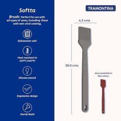 Tramontina Softta Silicone Basting Brush | Grey