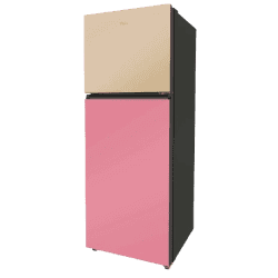 Haier Frost Free Double Door Refrigerator | 328L | 3 Star | Cream Pink Glass | HRF-3783CPG-P