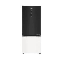 Haier Vogue Bottom Mount Refrigerator | 2 Star | 325L | Black White Glass | HRB-3752KWG-P